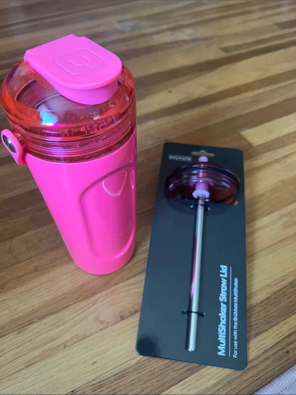 Pink Insulated Brumate MultiShaker with Replacement Lavender Straw Lid